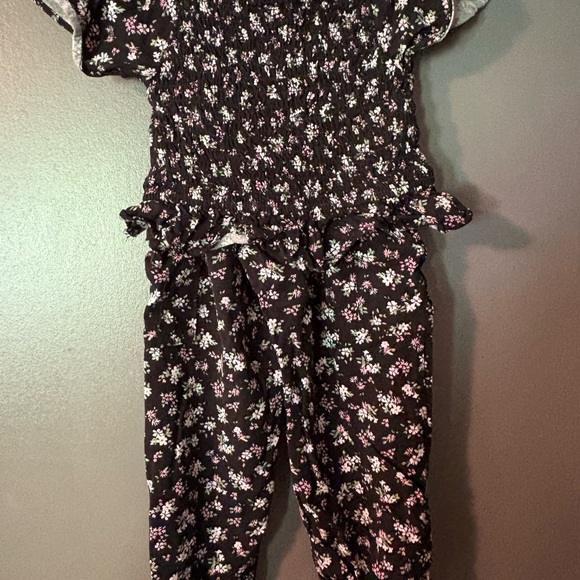 LEMON KISS BRAND Floral Black and White Button-Up Kids  SZ-4T Outfit. - Picture 9 of 9